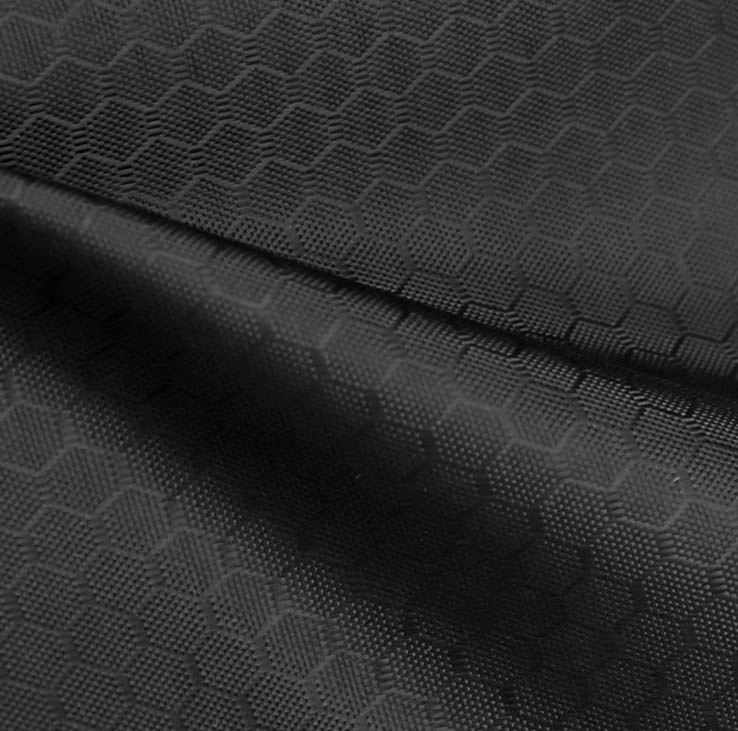 Close-up of waterproof hexagonal pattern fabric for sports backpack SF0808.